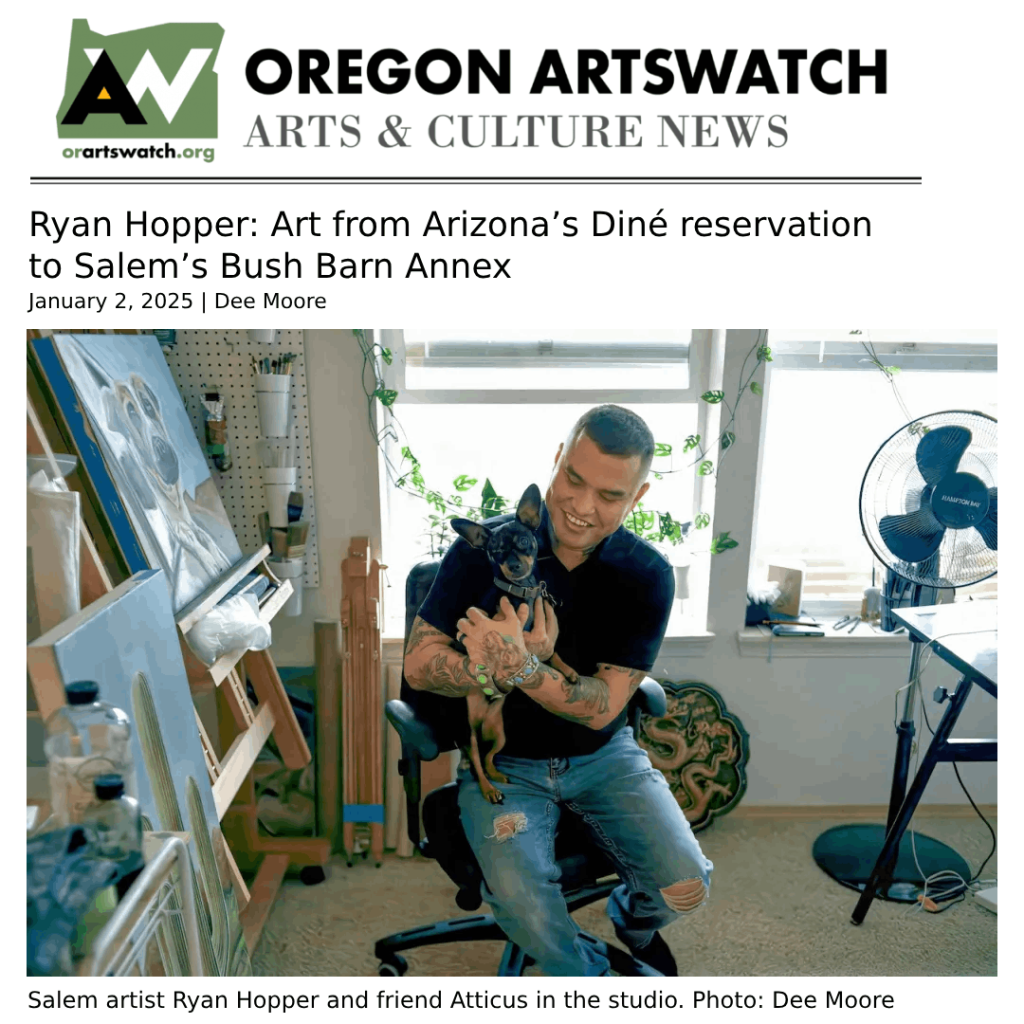 Ryan Hopper: Art from Arizona’s Diné reservation to Salem’s Bush Barn Annex